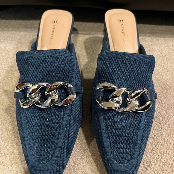 NewBella MOUSSE FIT Pointed Toe Women Heeled Mules in Blue Color - 8.5 - Picture 2 of 12